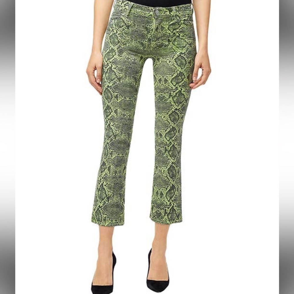 J. Brand Selena Lime Boa Crop Flare Pants size 26 NWT